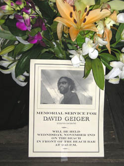 Emotional Memorial Service for David Geiger on Cruz Bay Beach