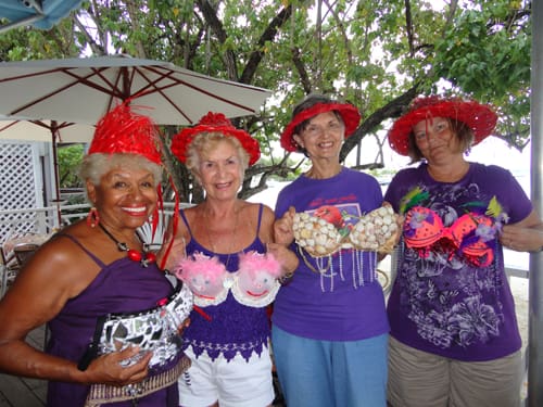Local Red Hat Ladies Raising Money for Breast Cancer Patient