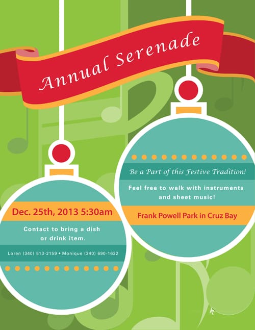 Annual Serenade in Frank Powell Park Set for Christmas Morning