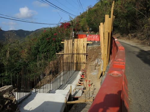After Weeks of No Work, Concrete Is Poured on Centerline Road Hole