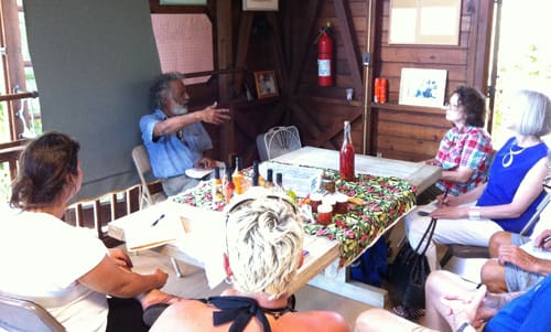 Trinidad Charlie Regales Visitors, Friends with Tales of Childhood and Hot Sauces