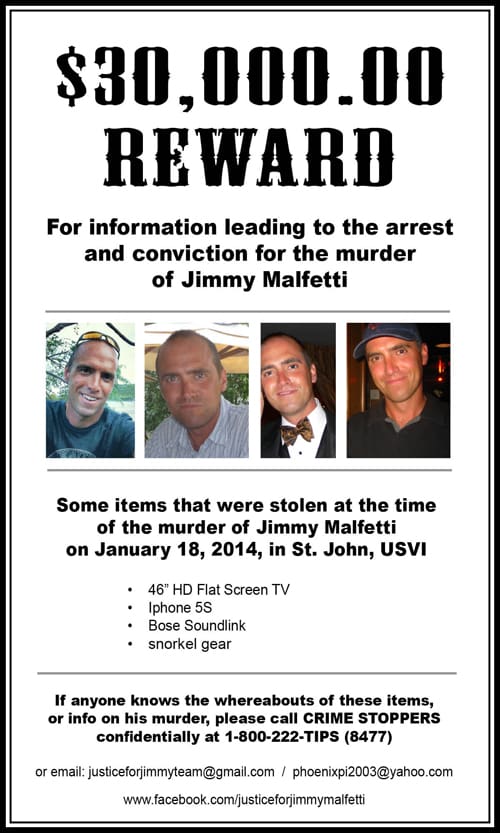 St. John Resident Adds $5,000 To Jimmy Malfetti Reward Amount, Now Totaling $30,000