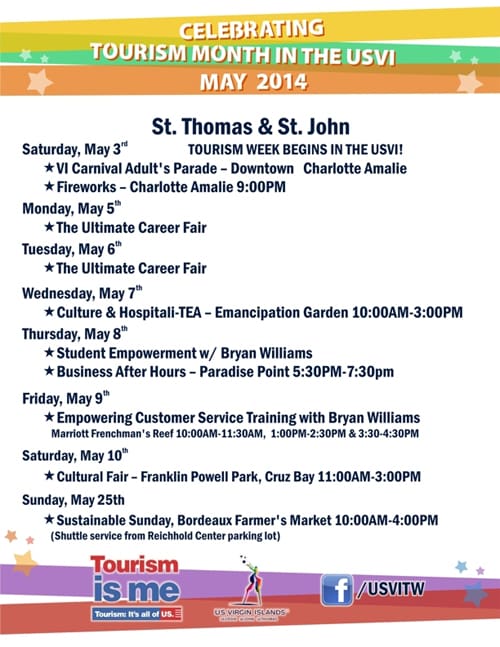 Tourism Month: Cultural Fair on St. John May 10th
