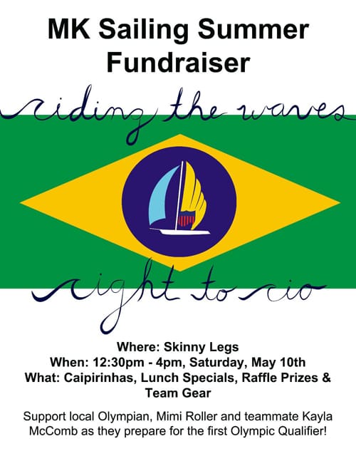 Support Mimi Roller at MK Sailing Fundraiser May 10 at Skinny Legs