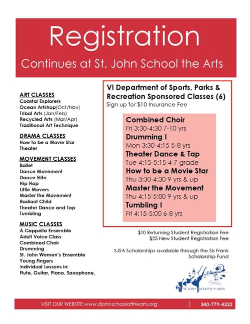 Registration Continues at St. John School of the Arts
