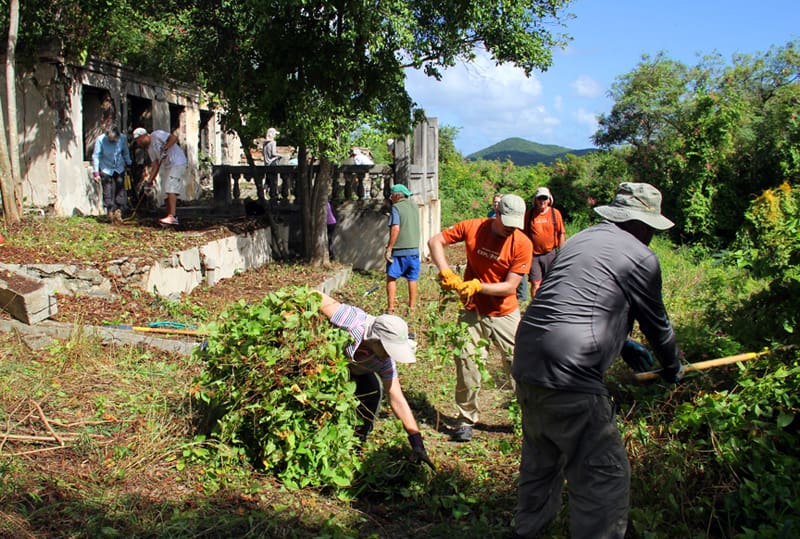 Conservation Volunteers International Spruces Up St. John Trails, Ruins