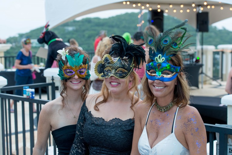 Guests Don Venetian Masks for ACC Annual Winter Gala at Sirenusa