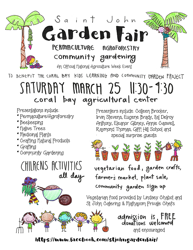 Coral Bay Community Garden Project Presents St. John Garden Fair March 25