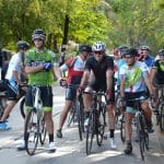 BIkers line up at Start
