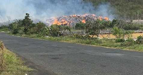 USVI Firefighters Help Tortola Control Landfill Blaze