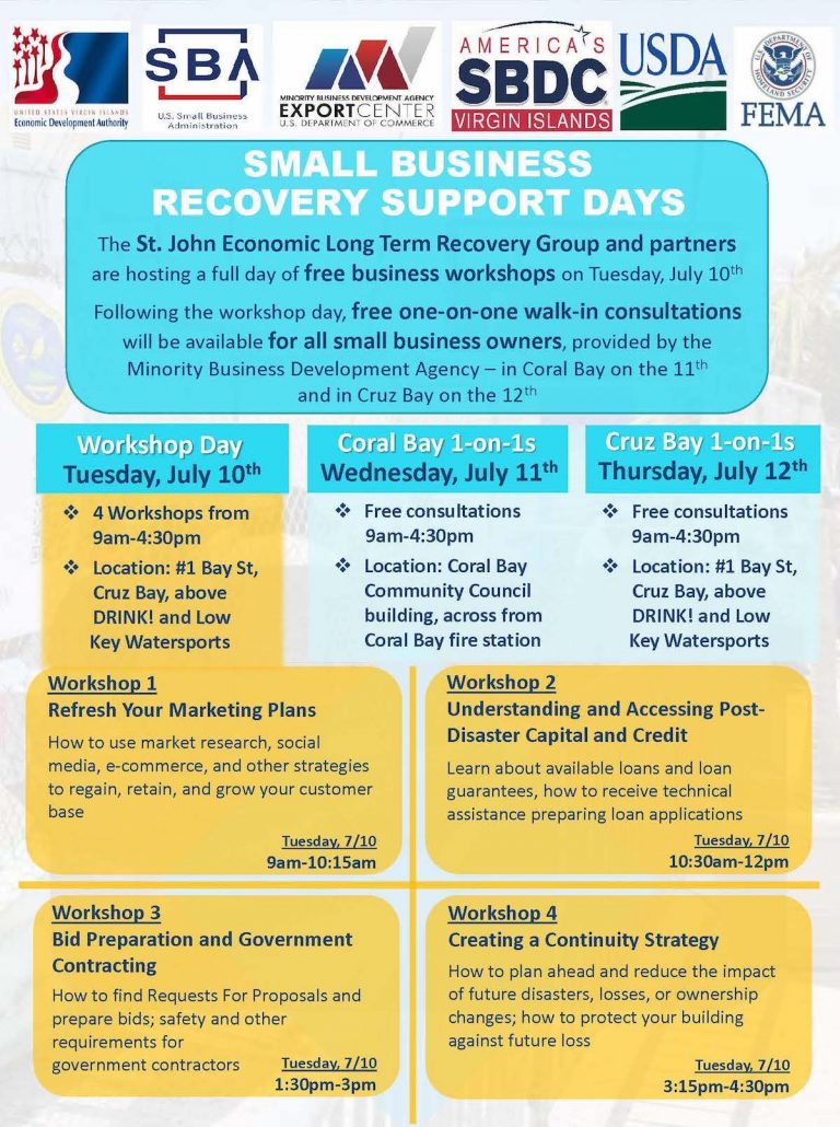 Long Term Recovery Economic Work Group and Partners Set to Host Small Business Recovery Days
