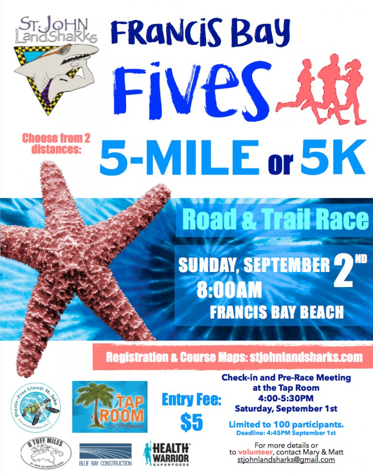 Register for the Francis Bay Fives 5K or 5-Mile Run Sept. 2nd