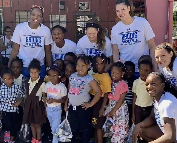 UCLA Women’s Basketball Distributes Shoes to Gomez Elementary Students