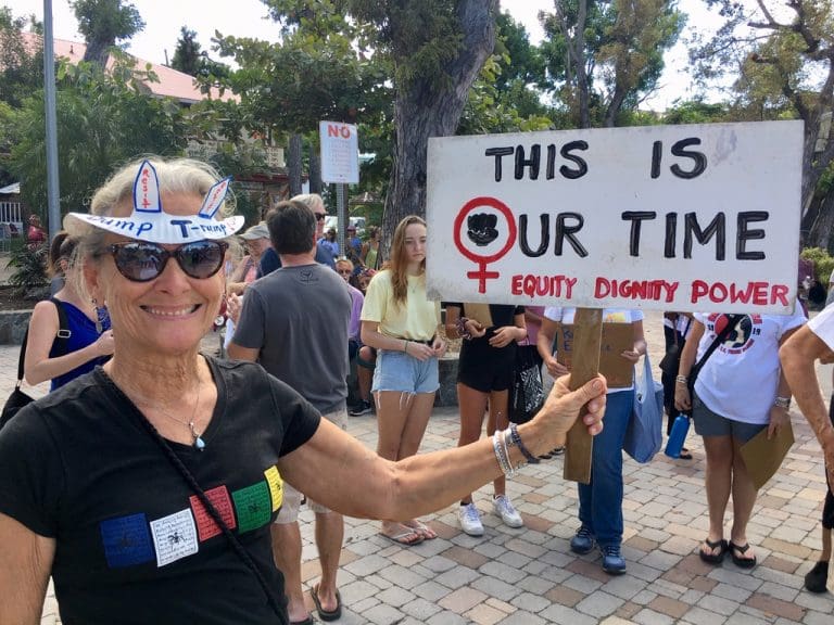 St. John Residents March in Favor of Women’s Rights