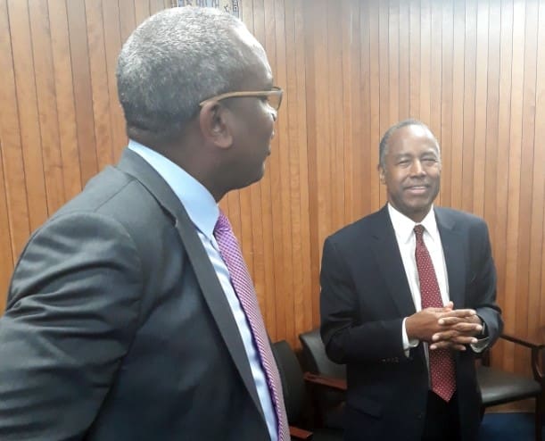 Bryan Working With HUD Secretary Carson on Increasing Funds for Electric Grid, Other Topics