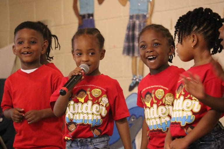 Kinder Campers Showcase New Skills at Closing Program