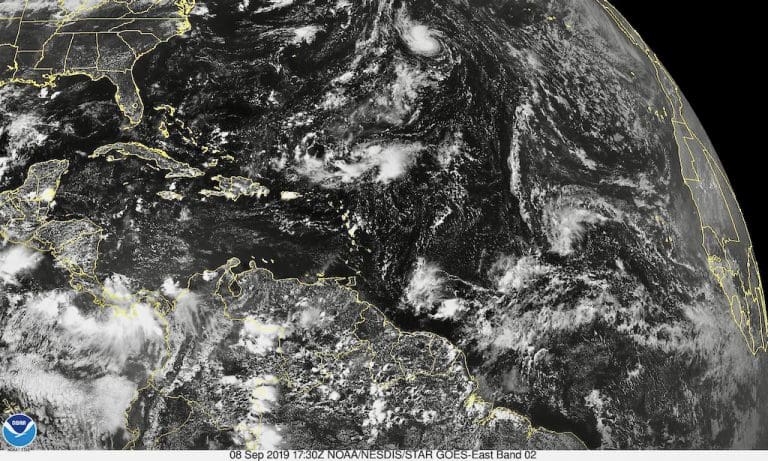 Disorganized Tropical Wave Moving Across Atlantic