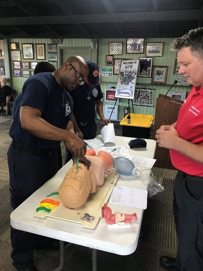 Firefighters Undergoing Emergency Medical Responder Training