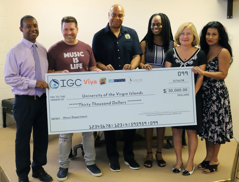 Intellectual Global Concept USVI Donates $30,000 to UVI Music Program