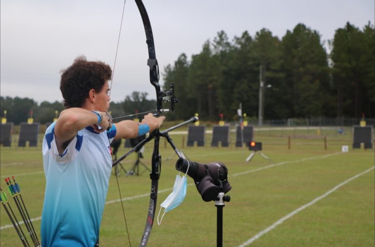 D’Amour of St. Thomas Finishes 16th in Stage One of Archery Indoor World Series