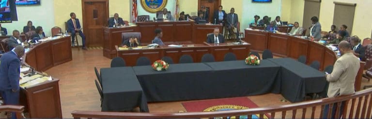 The Senate in session Wednesday. (V.I. Legislature photo)