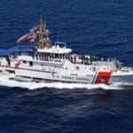 A U.S. Coast Guard Cutter, USCG Donald Horsley.
