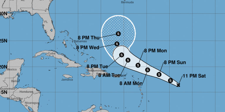 System Becomes Tropical Depression 16, Likely to Pass Just North of V.I.