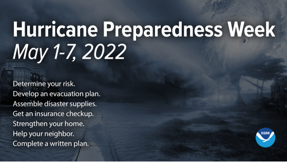Hurricane Preparedness Week May 1 to May 7