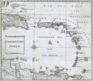 The West Indies archipelago where slaves escaped to different islands for freedom. (Image courtesy of Olasee Davis)