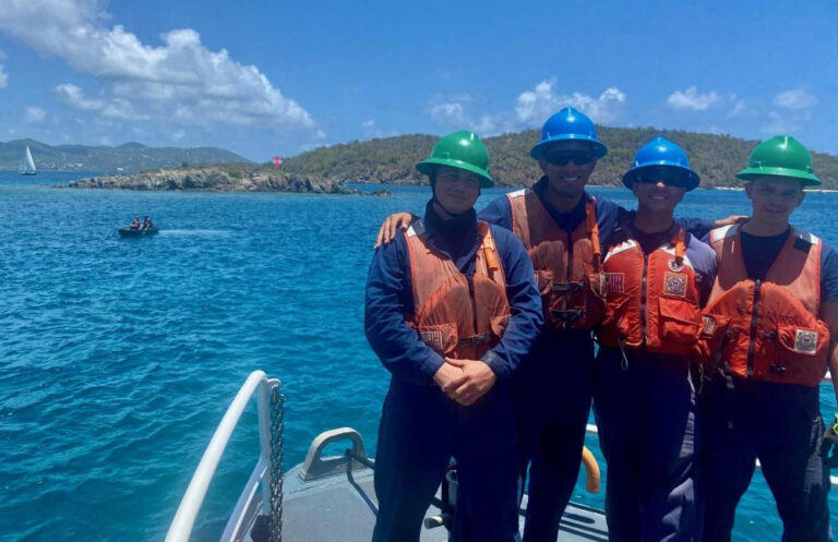 Coast Guard Aids to Navigation Team Rebuilds Current Rock and Steven Cay Lights