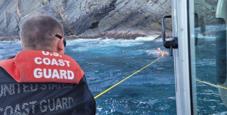Snorkeler Rescued from the Rocks at Hams Bluff Lighthouse