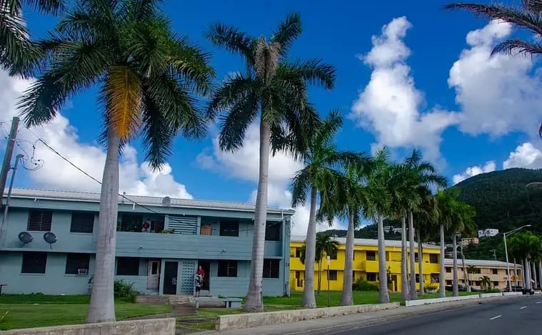 Two men were shot Tuesday night at the Paul M. Pearson Gardens housing community on St. Thomas, the VIPD reported Wednesday. (Photo courtesy Office of Disaster Recovery)