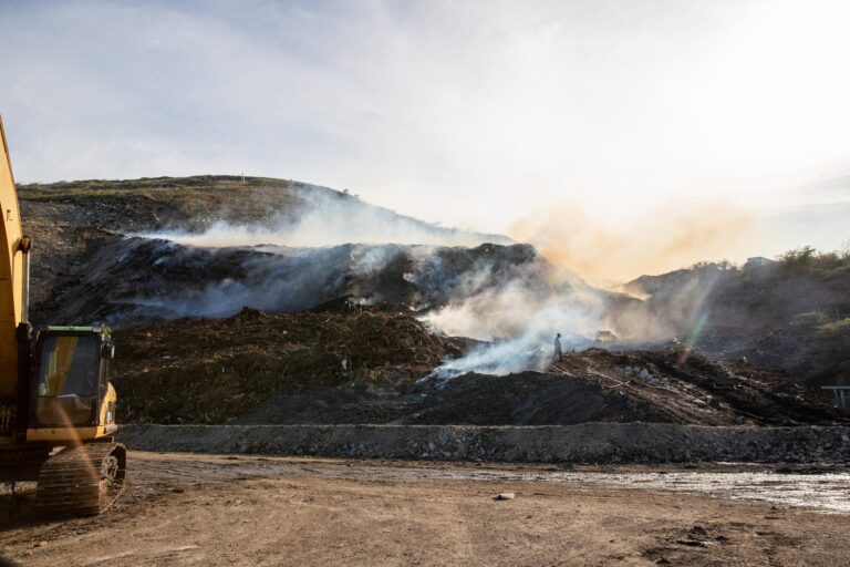 First Responders Continue to Battle Bovoni Landfill Fire