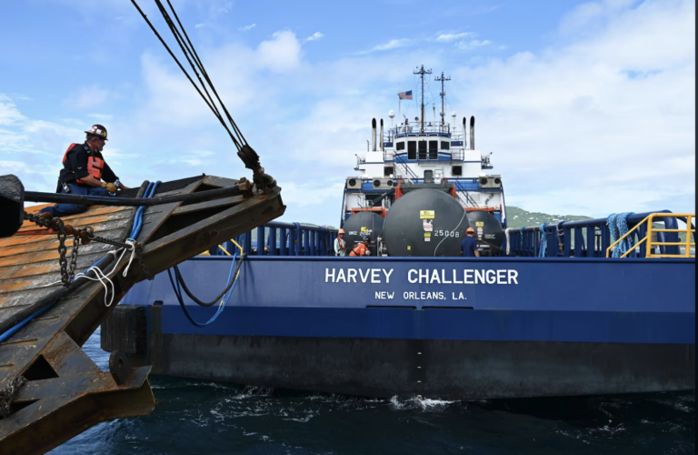 Harvey Challenger Meets Bonnie G to Begin Fuel Removal