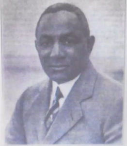 Casper Holstein was a well-known Virgin Islands figure who contributed to social and economic changes in the Virgin Islands territory. (Screenshot from Caribbean Genealogy Library virtual event.)