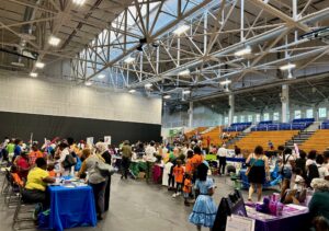 UVI’s Sport and Fitness Center was packed with vendors providing informational resources for adults and fun engaging activities for young attendees. (Source photo by Nyomi Gumbs)