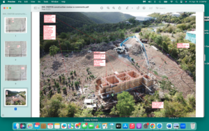 A screenshot shows some site preparation concerns. (Photo courtesy Michael Milne)