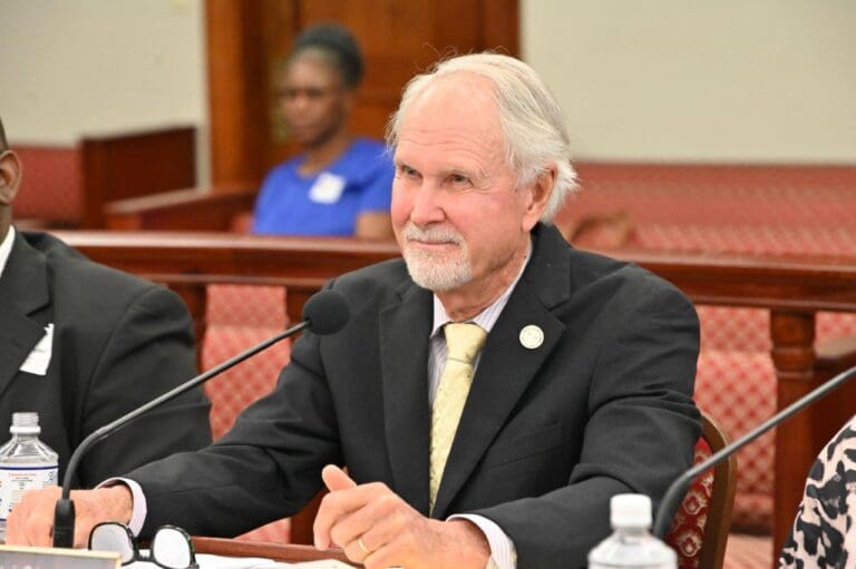 Acting Attorney General Gordon Rhea told senators he learned a lot during Friday’s hearing. (Senate photos by Alvin Burke, Mario Fonseca, and Barry Leerdam)