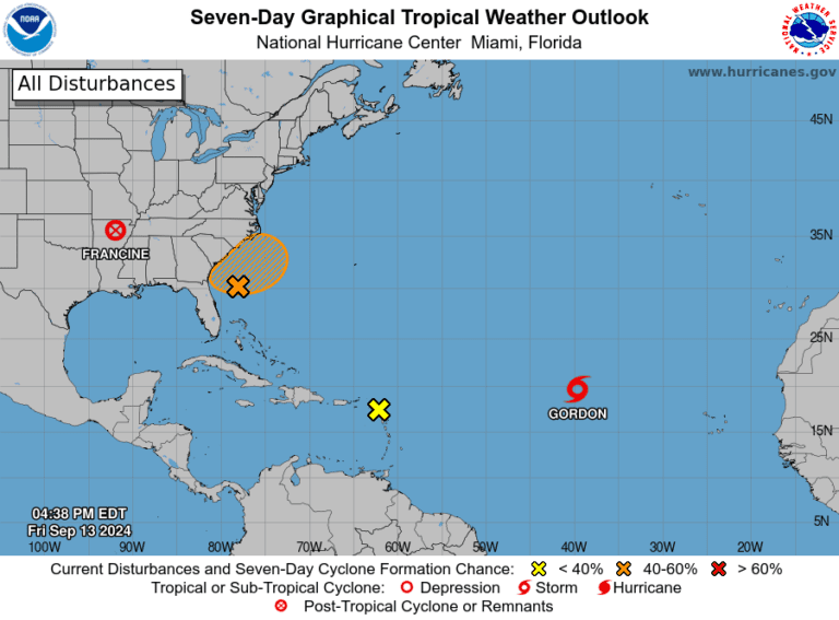 National Hurricane Center Watching Several Disturbances; Rainfall Possible This Weekend for USVI, Puerto Rico