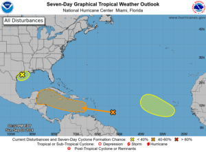 The NHC is monitoring several areas for possible cyclonic development. (Photo courtesy NHC)