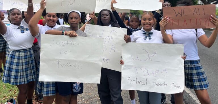 SCEC Students Protest Following Ceiling Fan Incident