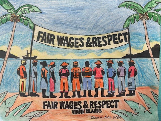 Artwork by St. Croix Educational Complex High School student Darnell John. (Photo courtesy DLAM)