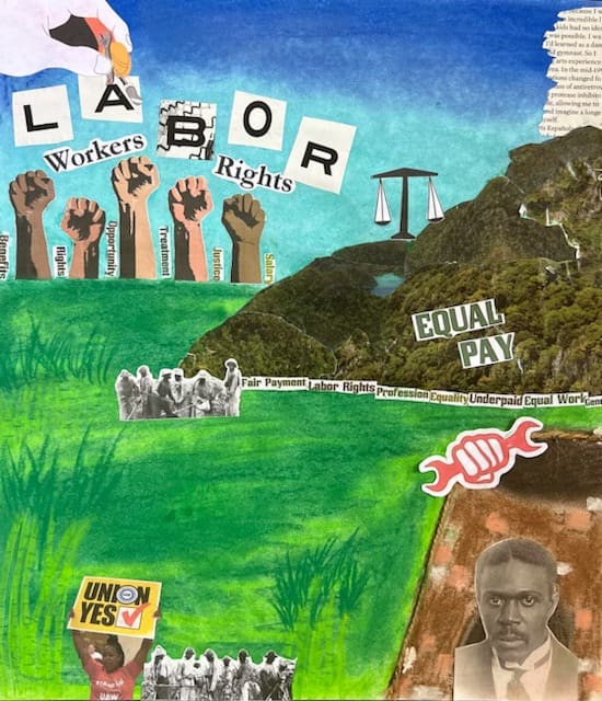 Artwork by St. Croix Central High School student Aliyah Frorup. (Photo courtesy DLAM)