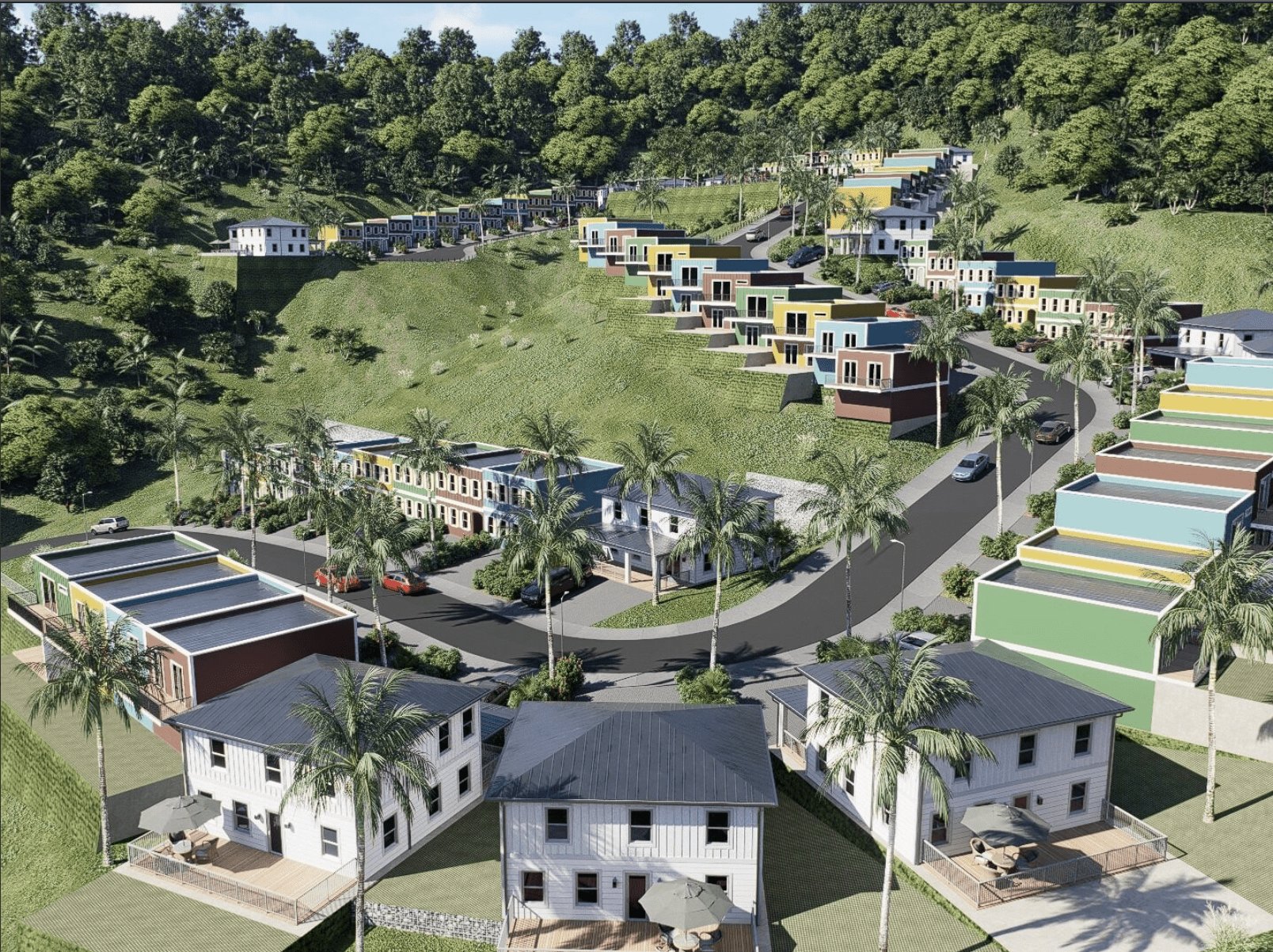 A rendering of The Residences at 340 North, an 80-unit housing development proposed in Estate St. Joseph and Rosendahl on the North Side of St. Thomas. (Image courtesy A.C. Development)