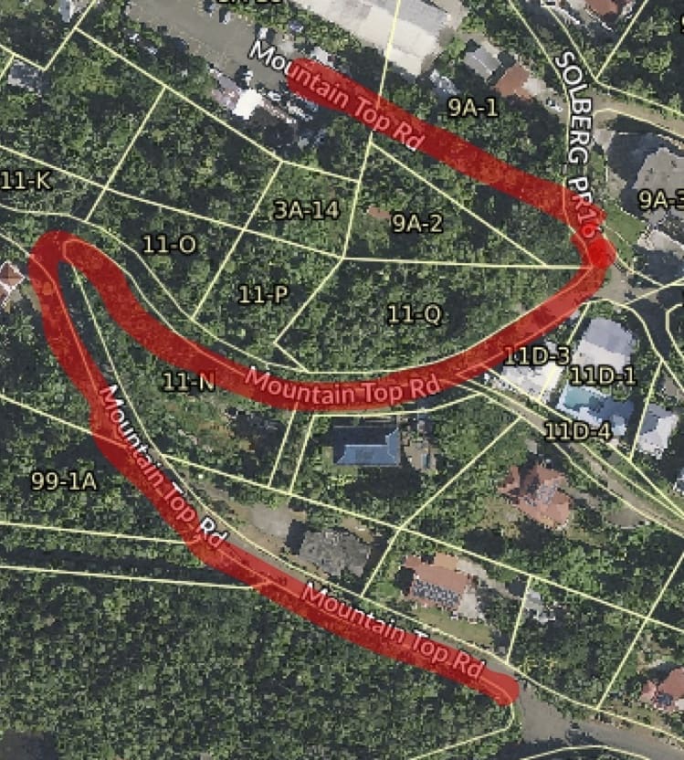 Pot-Hole Patching Closes One Lane at Mountain Top
