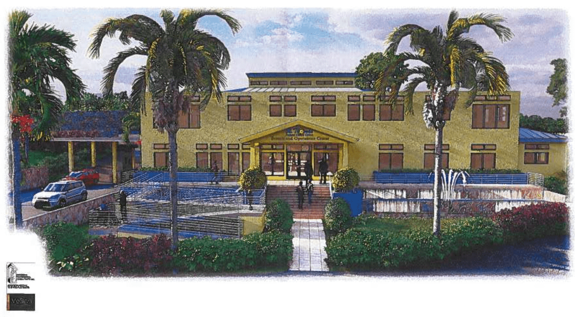 A rendering of the new two-story office building that the St. Thomas Federal Credit Union is proposing to build on a two-acre parcel just south of the Omar Brown Sr. Fire Station on St. Thomas. (Image courtesy St. Thomas Federal Credit Union)