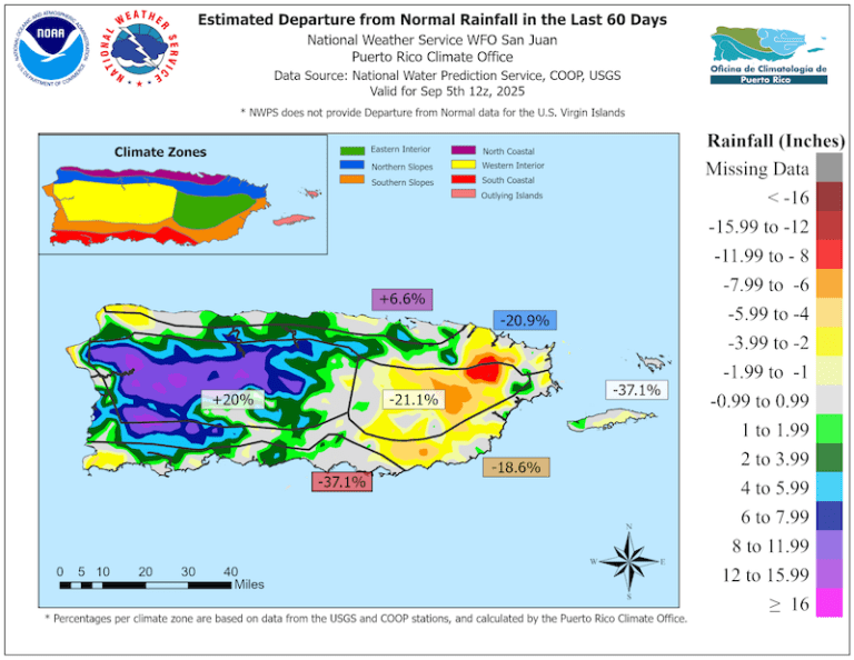Rainfall Brings Relief to Much of Region, But St. Croix Experiences Moderate Drought Conditions