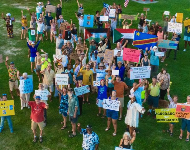 ‘No Kings Day’ Motorcade and Rally Draws 150 on St. Croix in Call for Democracy and Justice