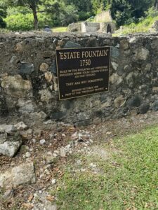 This slave gravesite is at Big Fountain or Estate Fountain ( now Carambola Golf Course) . The Doward family on St. Croix is a descendant of this slave gravesite. (Photo by Jerry Doward)