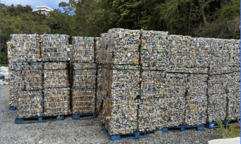 Island Green Living's first shipment of 2026 is packed and ready to leave St. John. (Photo courtesy Island Green Living)